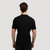 Siena Ribbed V-Neck Polo Shirt