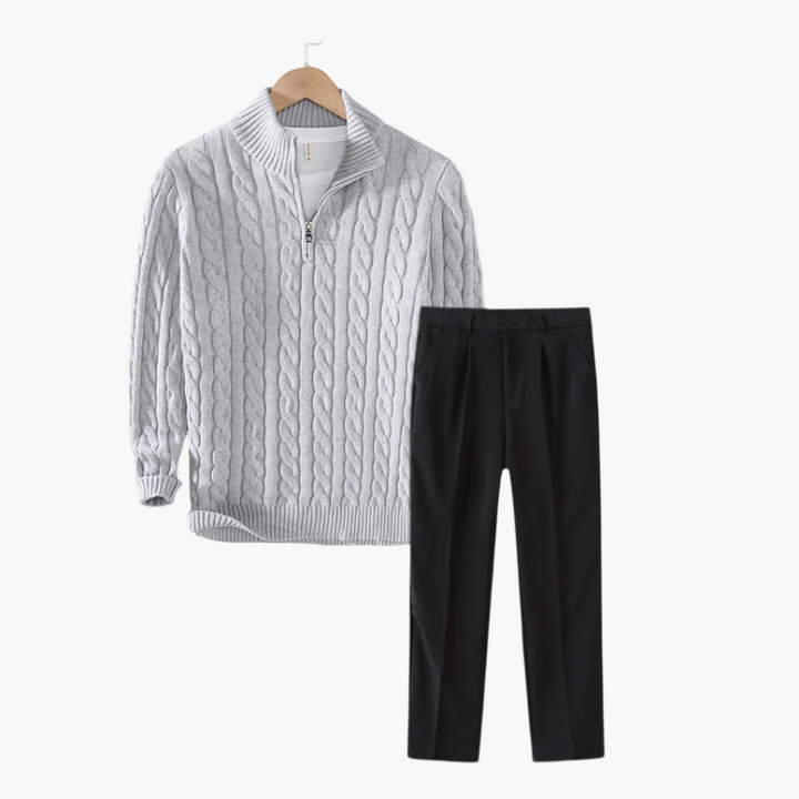 Stockholm Cable Knit Sweater Trouser Set