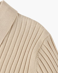Siena Ribbed V-Neck Polo Shirt
