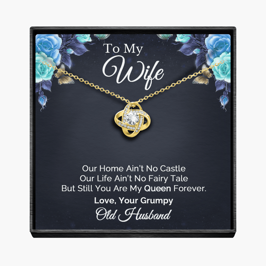 "To my Wife" - Silver Love knot necklace