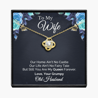 "To my Wife" - Silver Love knot necklace