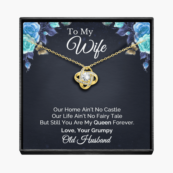 "To my Wife" - Silver Love knot necklace