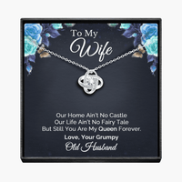 "To my Wife" - Silver Love knot necklace