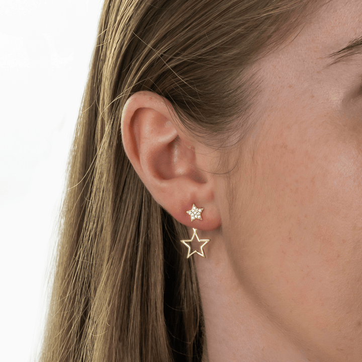 Dazzling Star Earrings - Gold