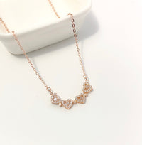 Sterling Silver Magnetic Folding Four Leaf Clover Necklace