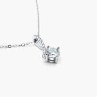 "TO MY GRANDDAUGHTER" WHITE GOLD NECKLACE