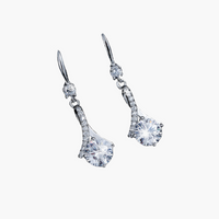 Cubic Zirconia White Gold Earrings
