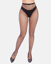 Klassieke fishnet panty met hoge taille – 4 gaasstijlen