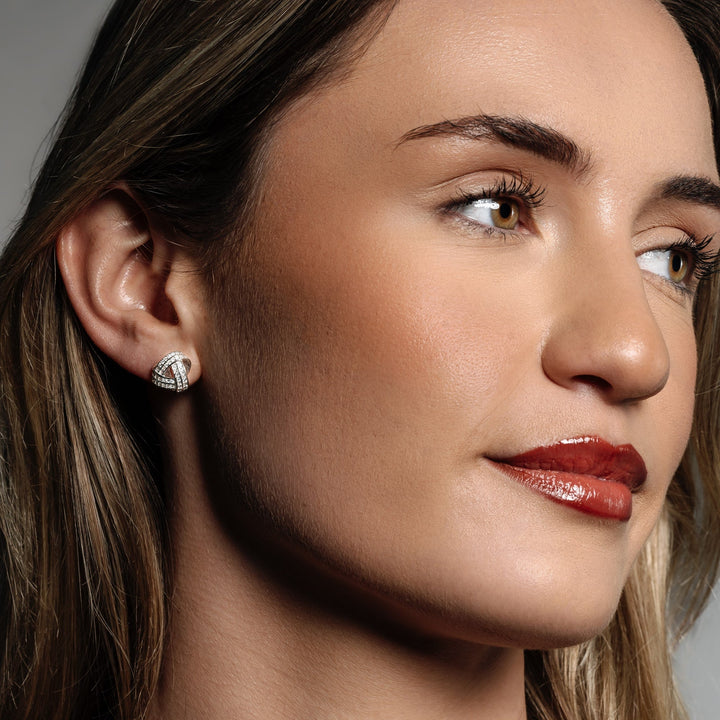Infinity Sterling Silver Stud Earrings