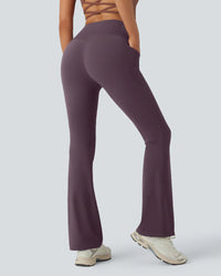 High Waisted Tummy Control Pocket Shaping Yoga Bootcut Leggings