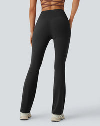 High Waisted Tummy Control Pocket Shaping Yoga Bootcut Leggings
