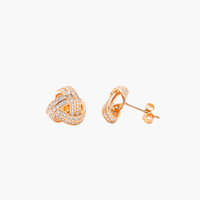 Infinity Rose Gold Stud Earrings
