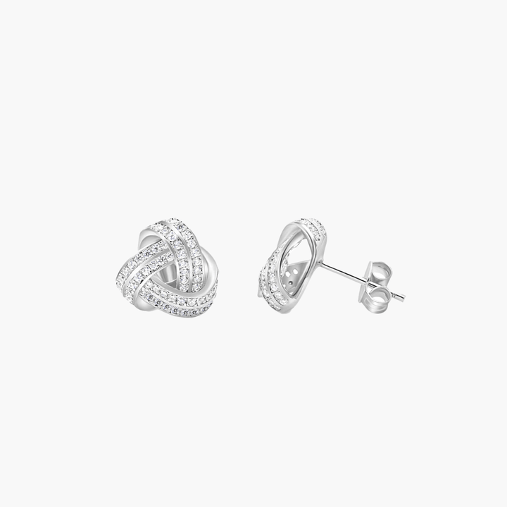 Infinity Sterling Silver Stud Earrings