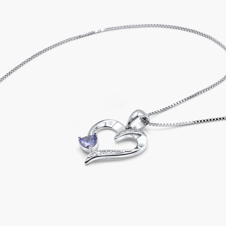 SOULMATE "FOREVER AND ALWAYS"  Sterling Silver Sacred Heart Necklace - 5 Colours