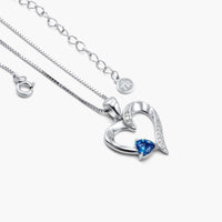 Personalised Valentines  Sterling Silver Sacred Heart Necklace - 5 Colours