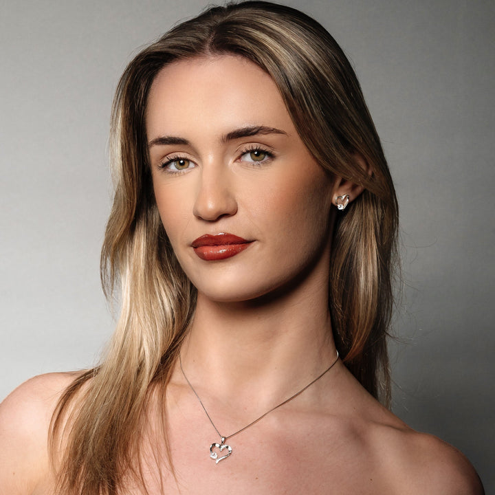 SOULMATE "FOREVER AND ALWAYS"  Sterling Silver Sacred Heart Necklace - 5 Colours