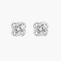 Silver Love Knot Earrings