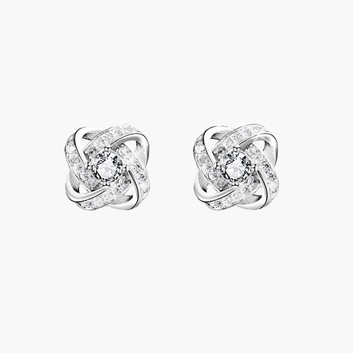 Silver Love Knot Earrings