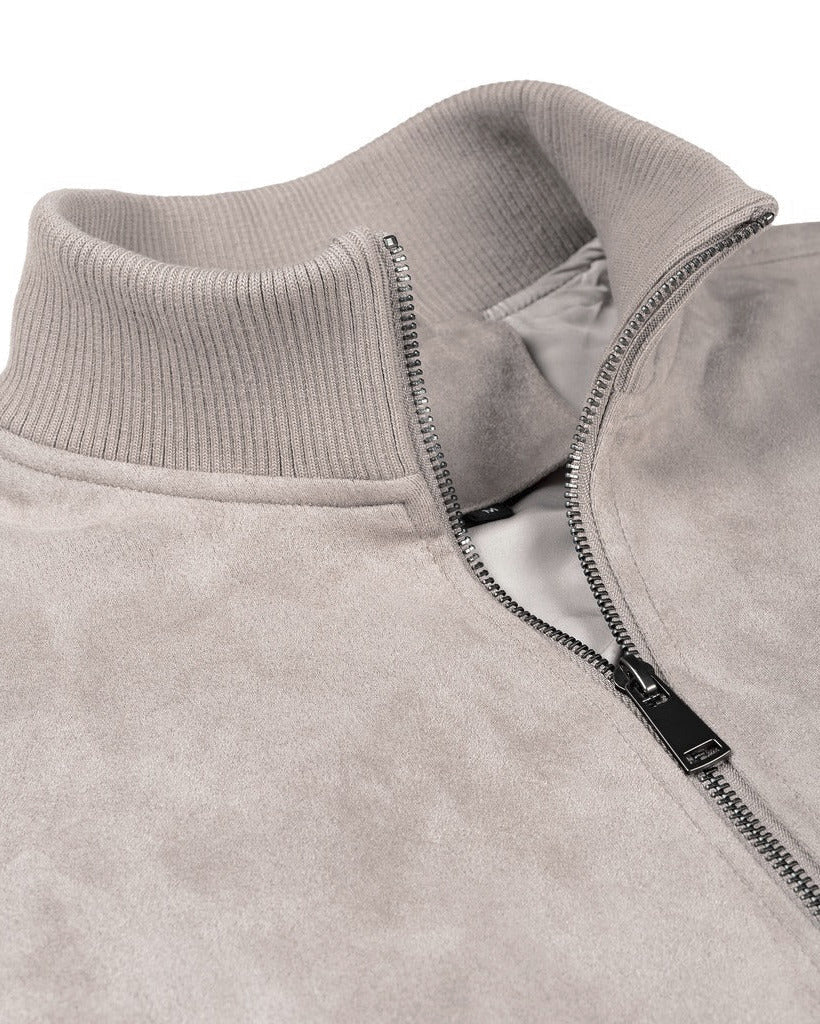 High Collar Suede Jacket – Grant
