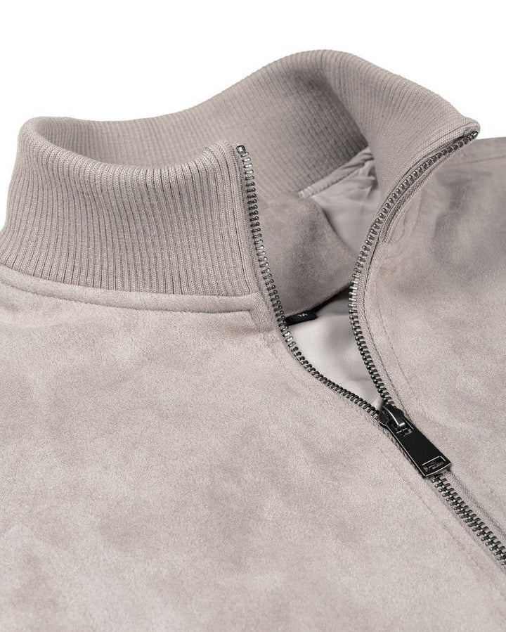 High Collar Suede Jacket – Grant