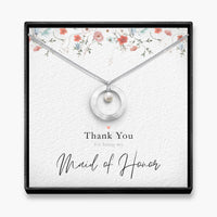 Thank You - Maid Of Honor Pearl Necklace
