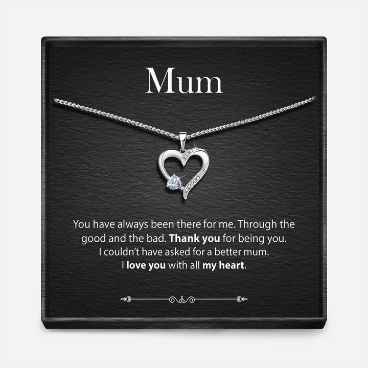"With All My Heart" - Sterling Silver Sacred Heart Necklace - 5 Colours