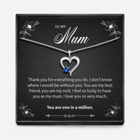 One In A Million Mum - Sterling Silver Sacred Heart Necklace - 5 Colours