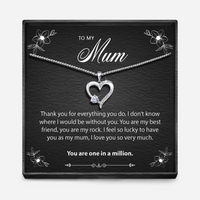 One In A Million Mum - Sterling Silver Sacred Heart Necklace - 5 Colours