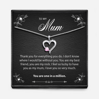 One In A Million Mum - Sterling Silver Sacred Heart Necklace - 5 Colours
