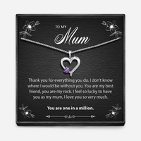 One In A Million Mum - Sterling Silver Sacred Heart Necklace - 5 Colours