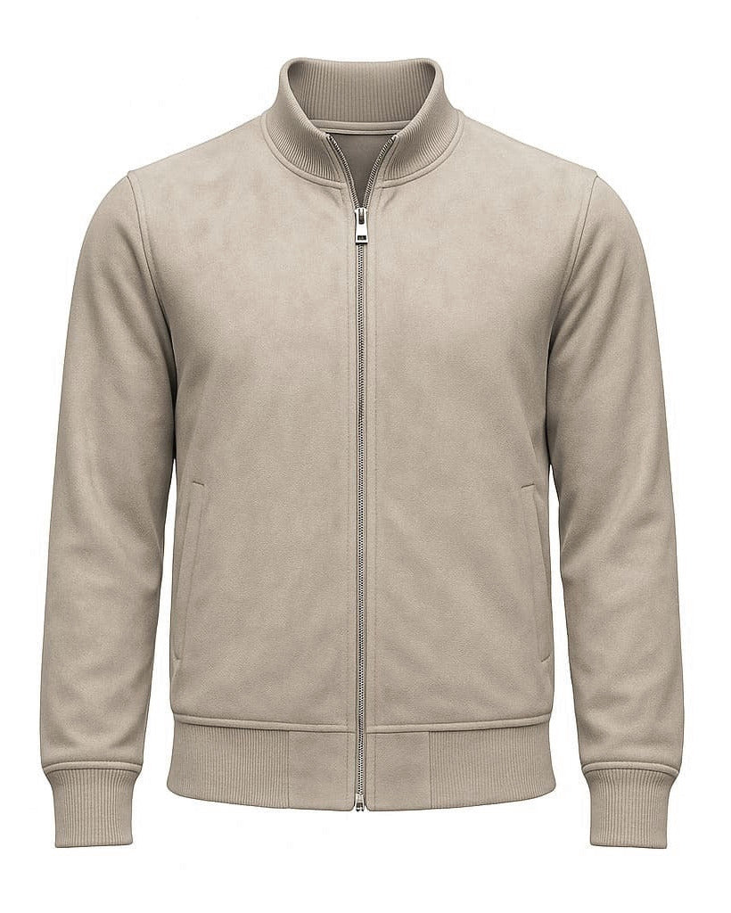 High Collar Suede Jacket – Grant