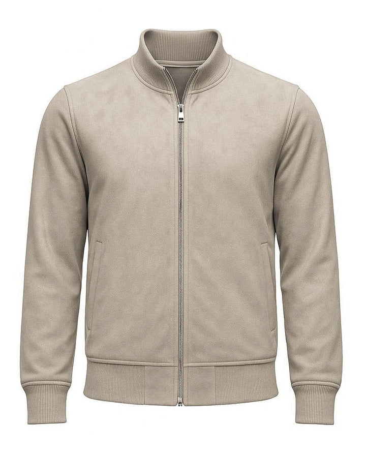High Collar Suede Jacket – Grant