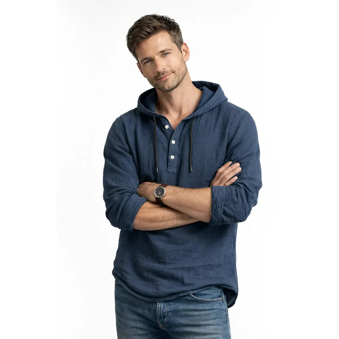 NobleLinen Hooded Shirt Dante