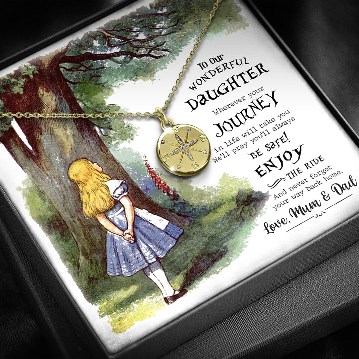 Our Daughter-  Alice Compass Necklace