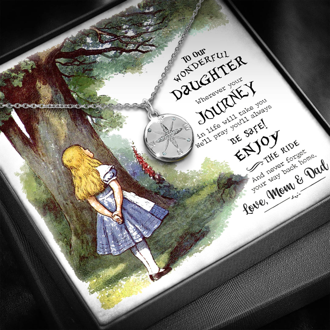 Our Daughter-  Alice Compass Necklace