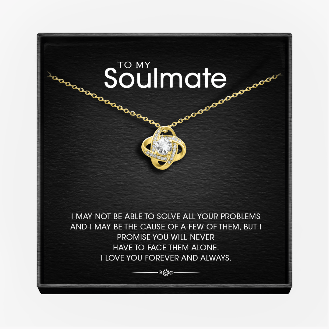 Forever and Always Silver Love knot necklace