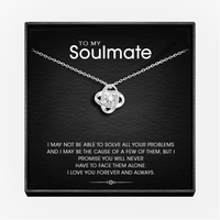 Forever and Always Silver Love knot necklace
