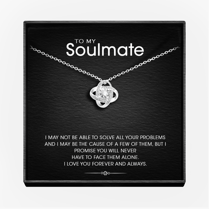 Forever and Always Silver Love knot necklace