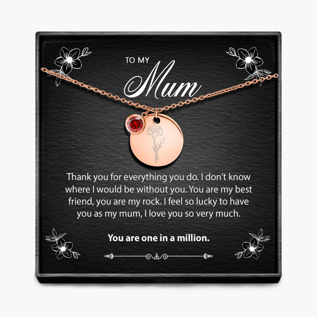 One In A Million -  Birth Month Pendant Necklace