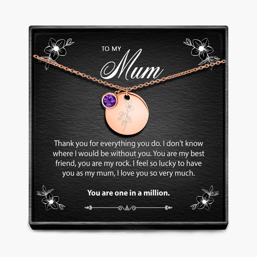 One In A Million -  Birth Month Pendant Necklace