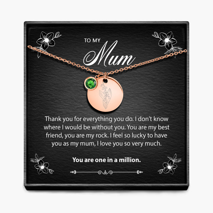 One In A Million -  Birth Month Pendant Necklace