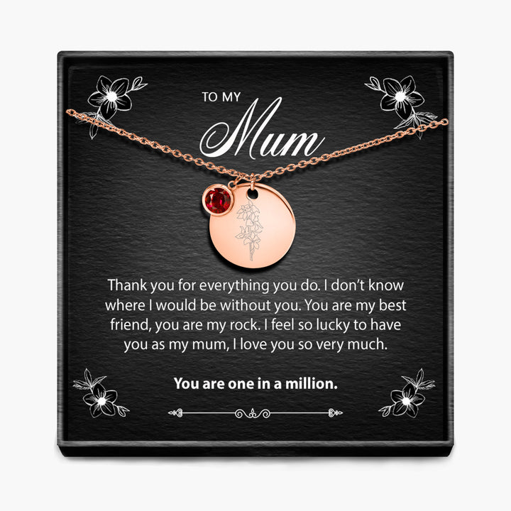 One In A Million -  Birth Month Pendant Necklace