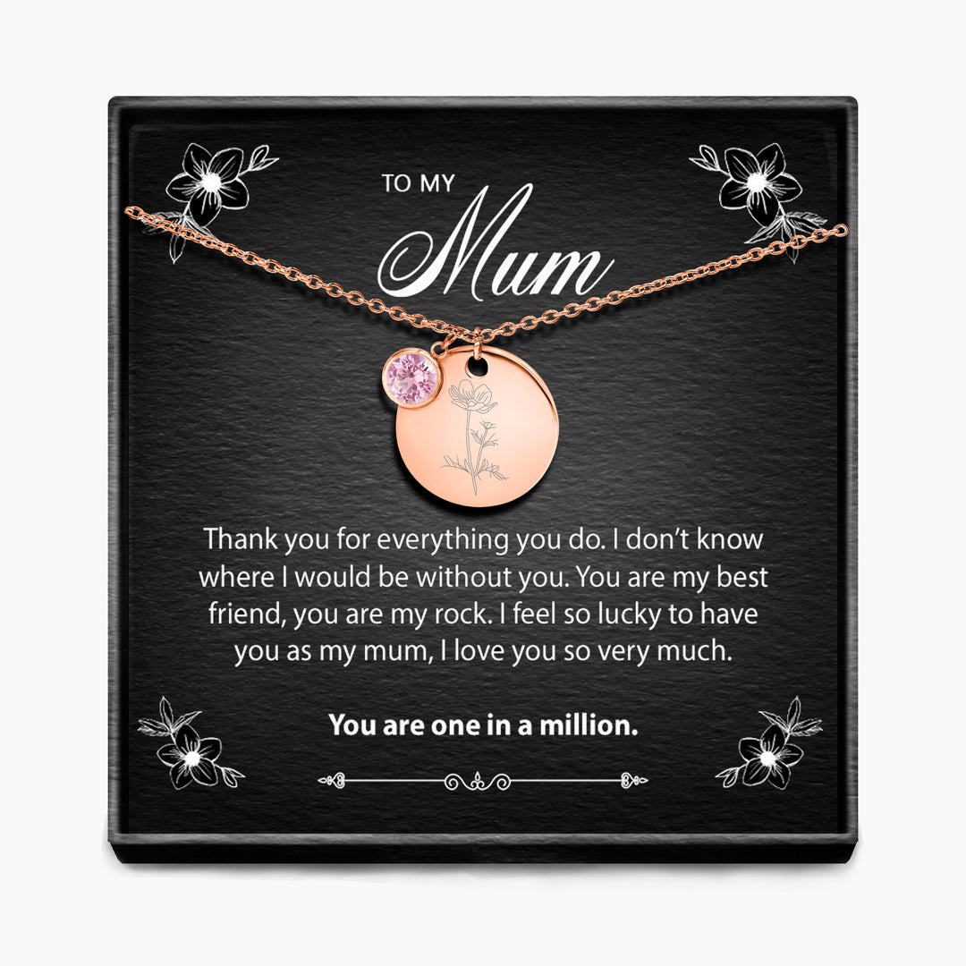 One In A Million -  Birth Month Pendant Necklace