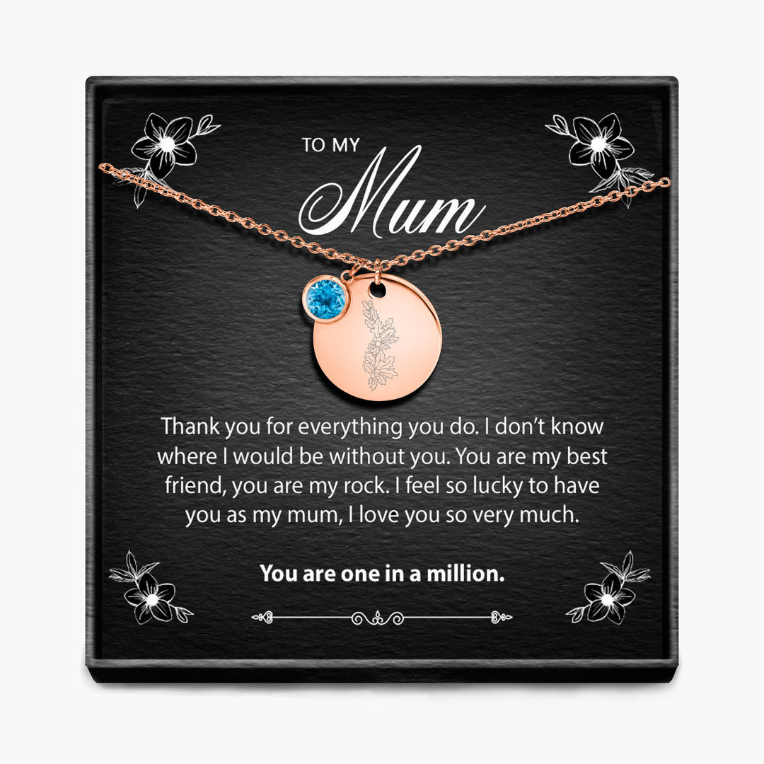 One In A Million -  Birth Month Pendant Necklace
