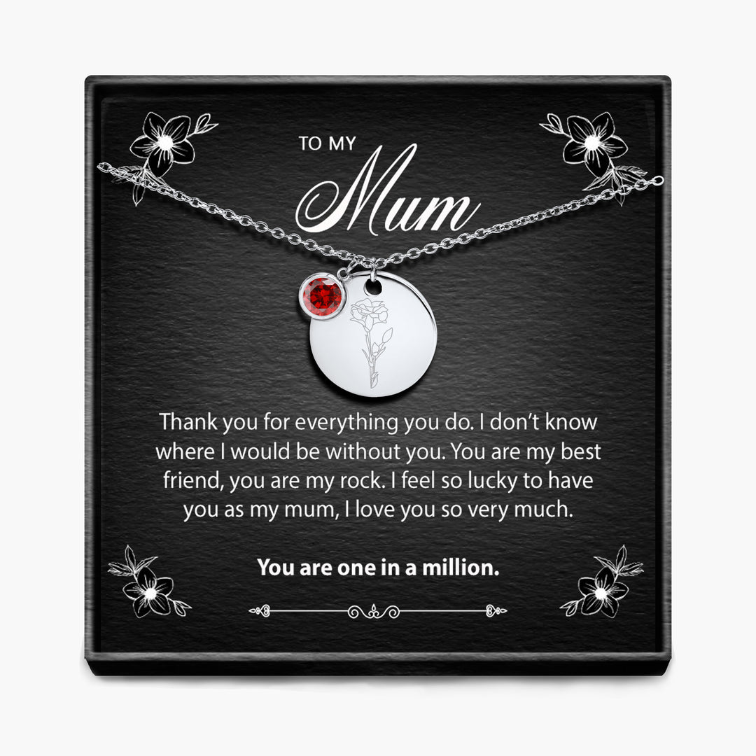 One In A Million -  Birth Month Pendant Necklace