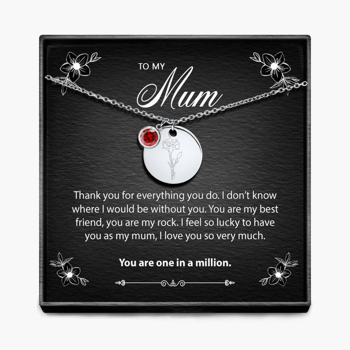 One In A Million -  Birth Month Pendant Necklace