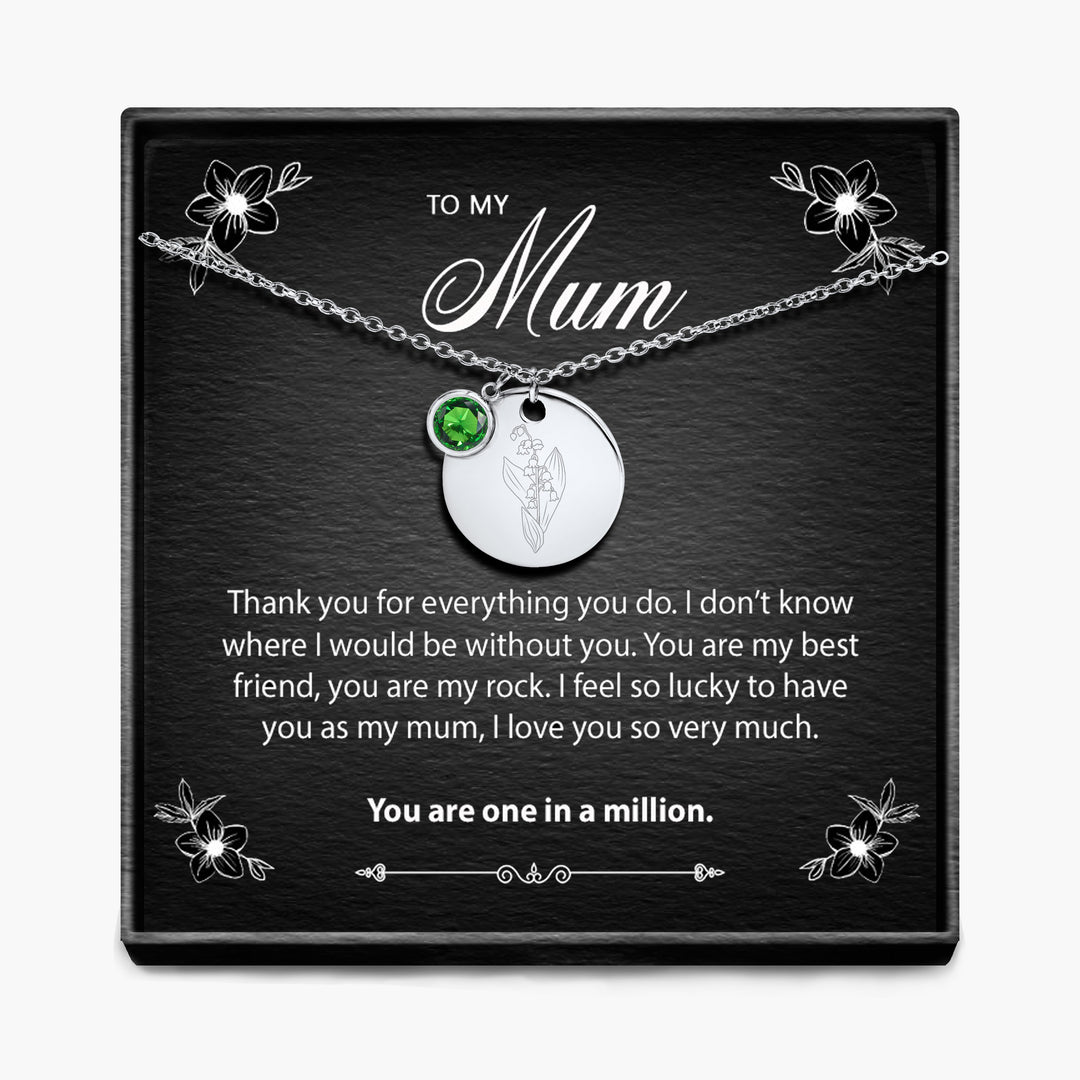 One In A Million -  Birth Month Pendant Necklace