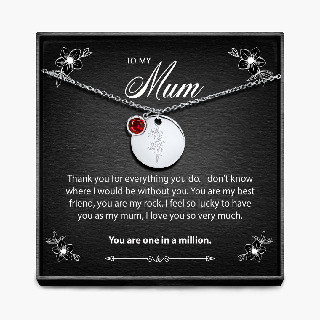 One In A Million -  Birth Month Pendant Necklace