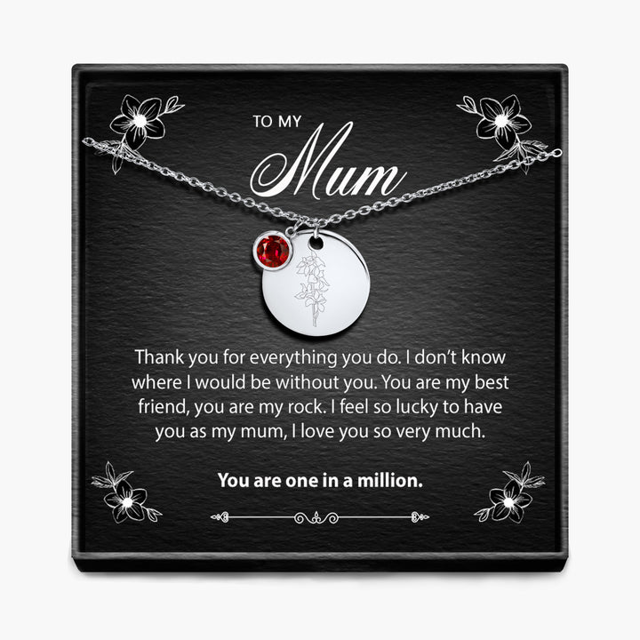 One In A Million -  Birth Month Pendant Necklace