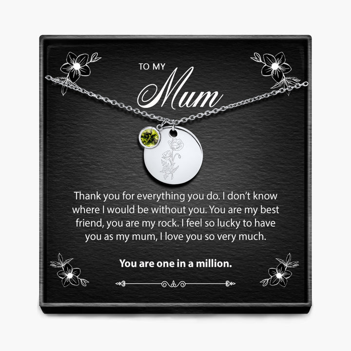 One In A Million -  Birth Month Pendant Necklace